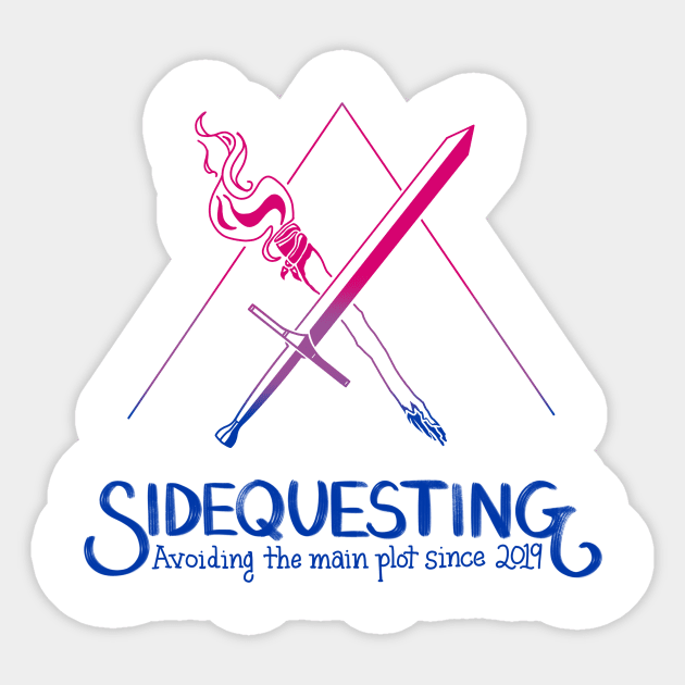 Bi Sidequesting Logo Sticker by Sidequesting